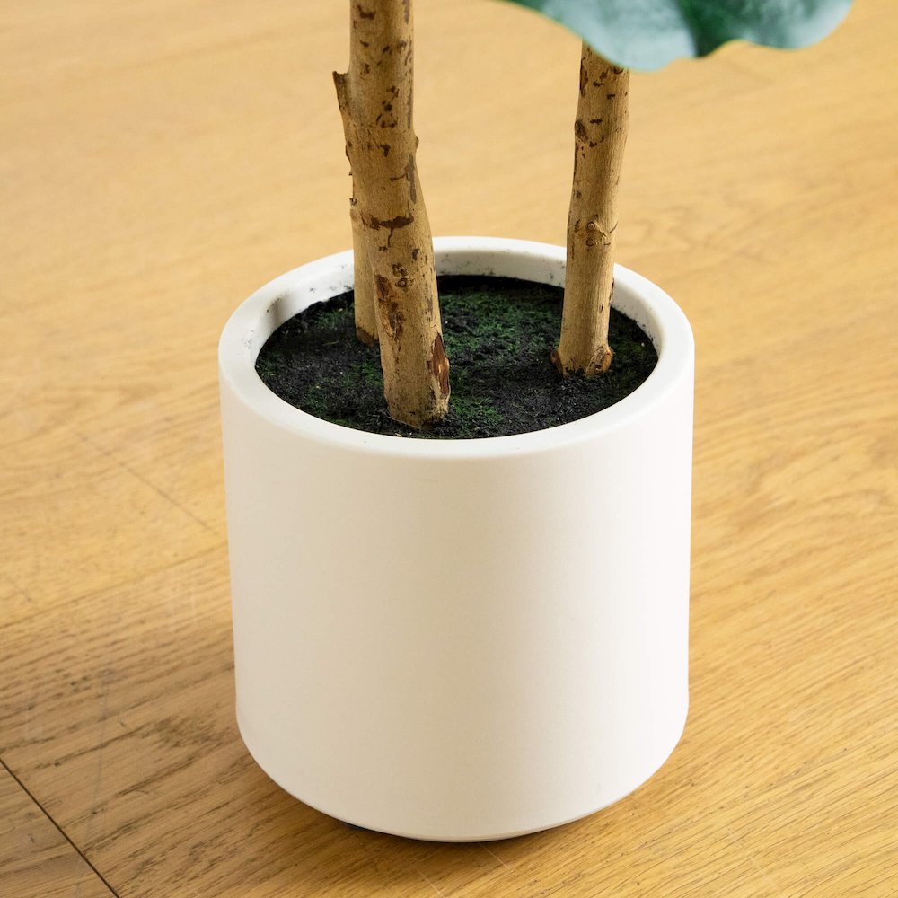 3ft. Artificial Fiddle Leaf Tree in Decorative White Planter