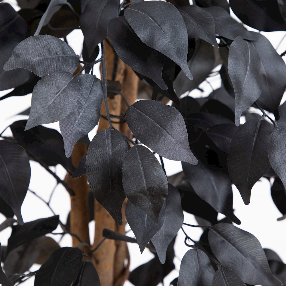 3ft. Artificial Halloween Black Ficus Tree with Natural Trunk