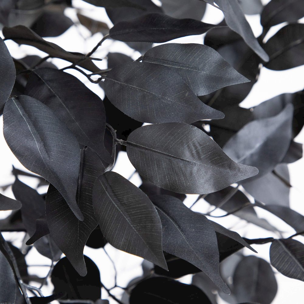 5ft. Artificial Halloween Black Ficus Tree with Natural Trunk