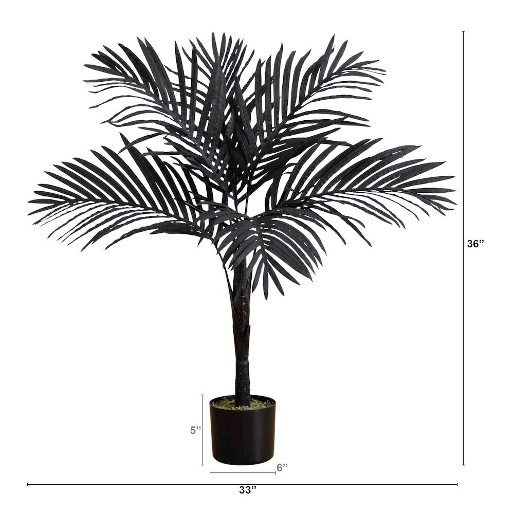 3ft. Artificial Halloween Black Golden Cane Tree