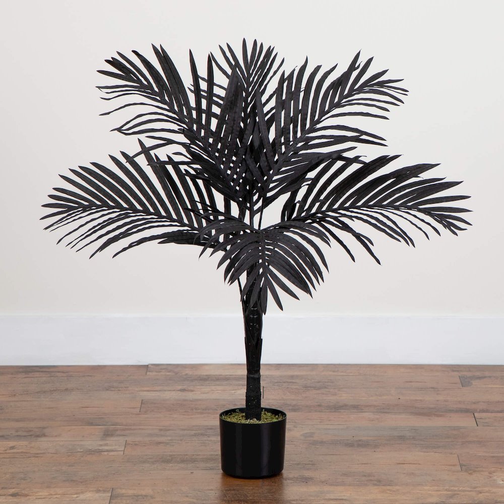 3ft. Artificial Halloween Black Golden Cane Tree