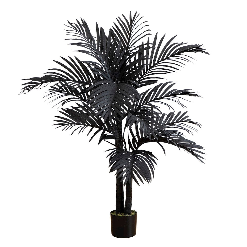 4ft. Artificial Halloween Black Golden Cane Tree