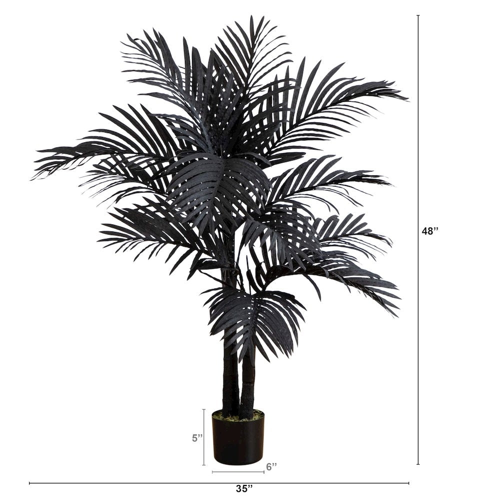 4ft. Artificial Halloween Black Golden Cane Tree