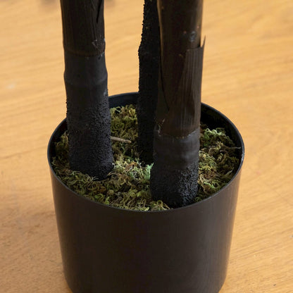 6ft. Artificial Halloween Black Golden Cane Tree