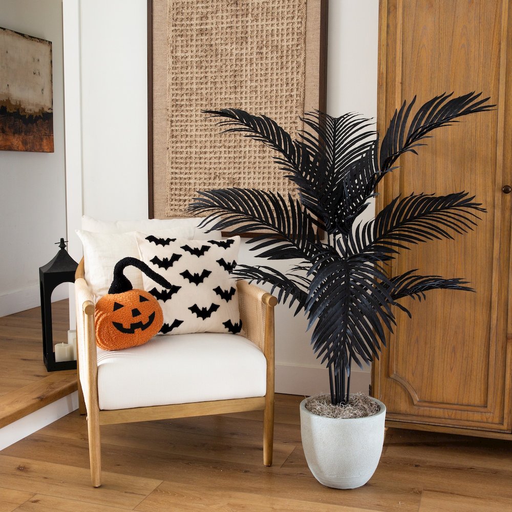 4ft. Artificial Halloween Black Paradise Palm Tree