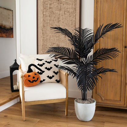 4ft. Artificial Halloween Black Paradise Palm Tree
