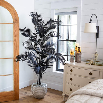 6ft. Artificial Halloween Black Paradise Palm Tree