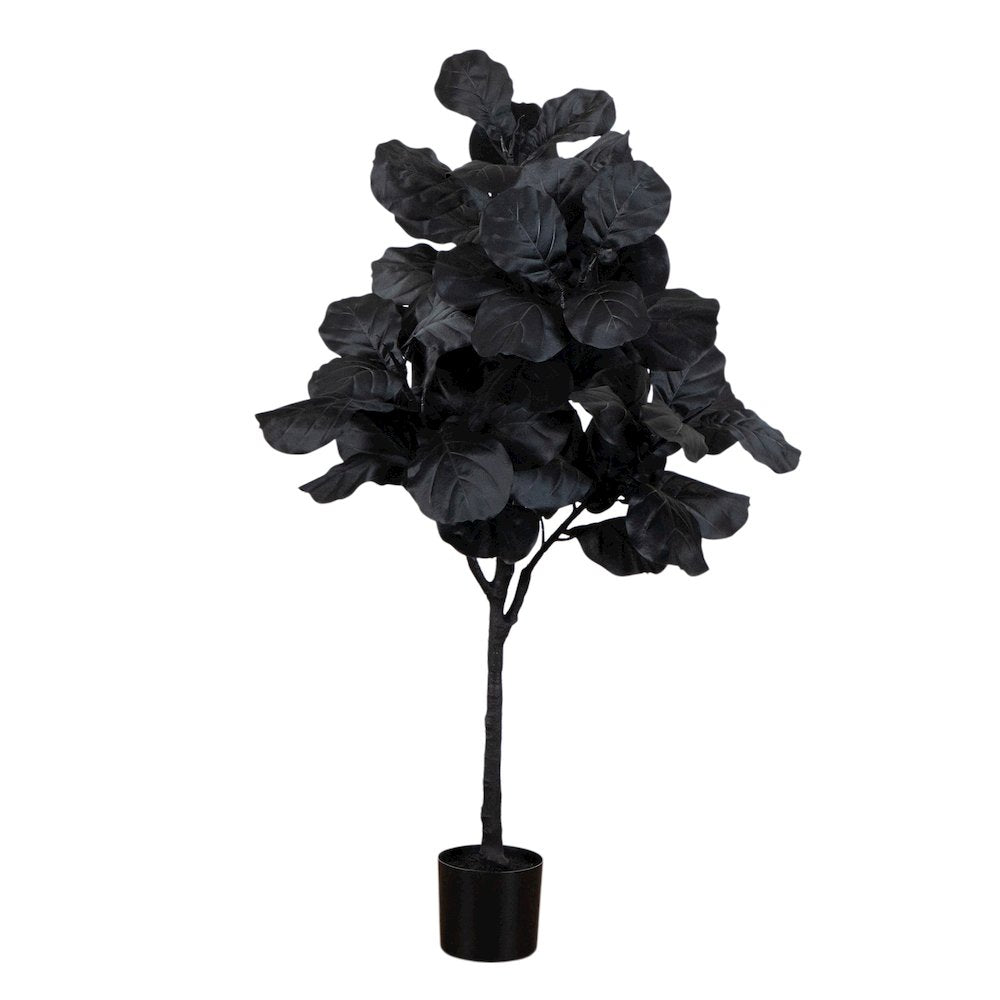 4ft. Artificial Halloween Black Fiddle Leaf Tree