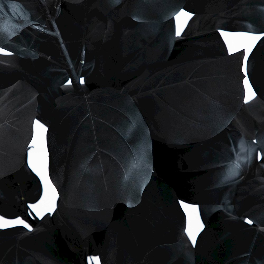 5ft. Artificial Halloween Black Fiddle Leaf Tree