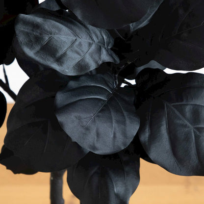 6ft. Artificial Halloween Black Fiddle Leaf Tree