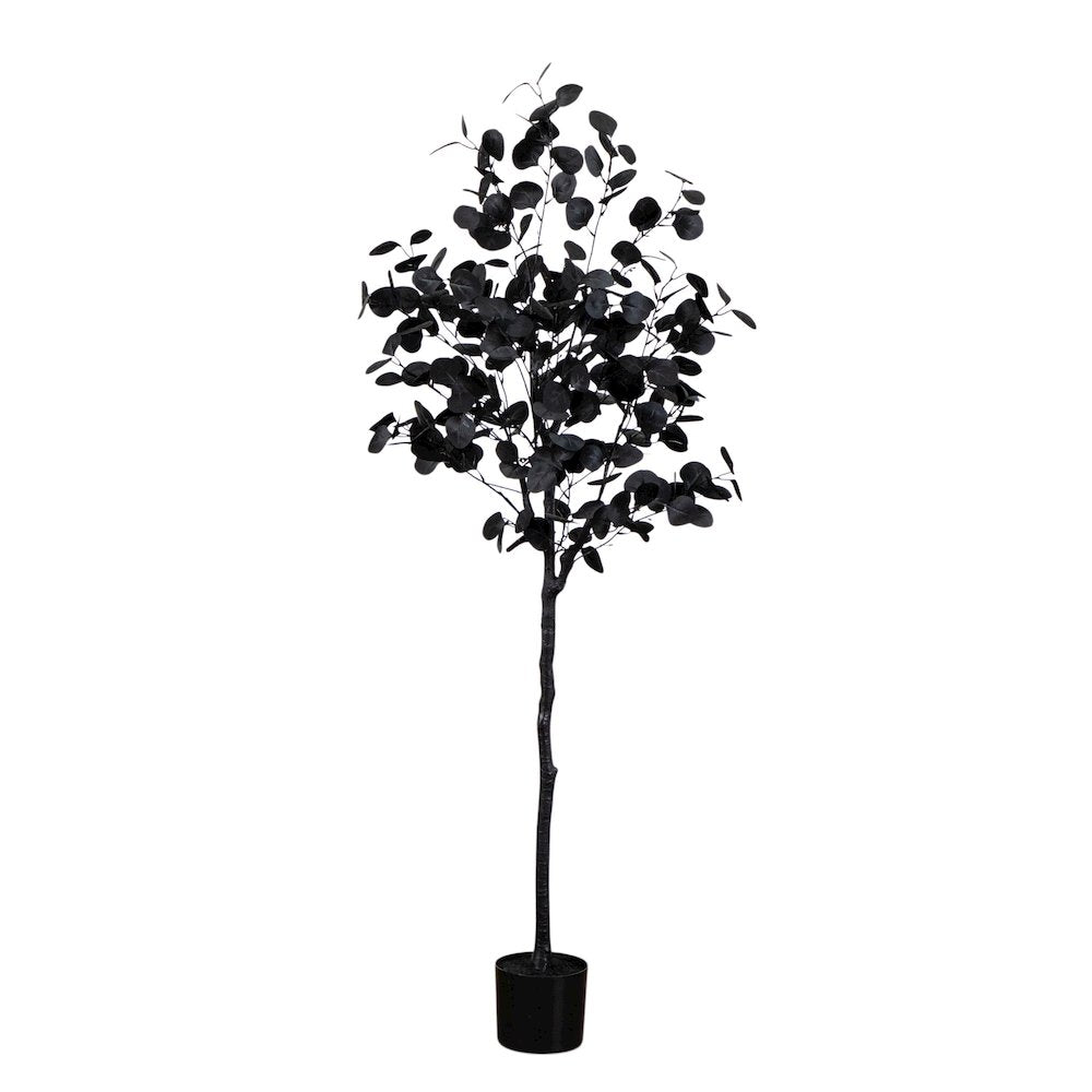 5ft. Artificial Halloween Black Eucalyptus Tree