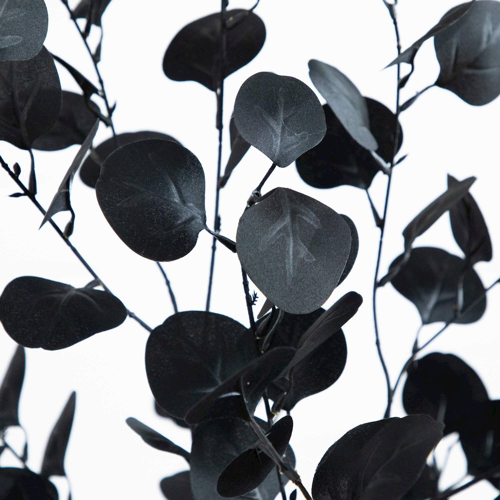 6ft. Artificial Halloween Black Eucalyptus Tree