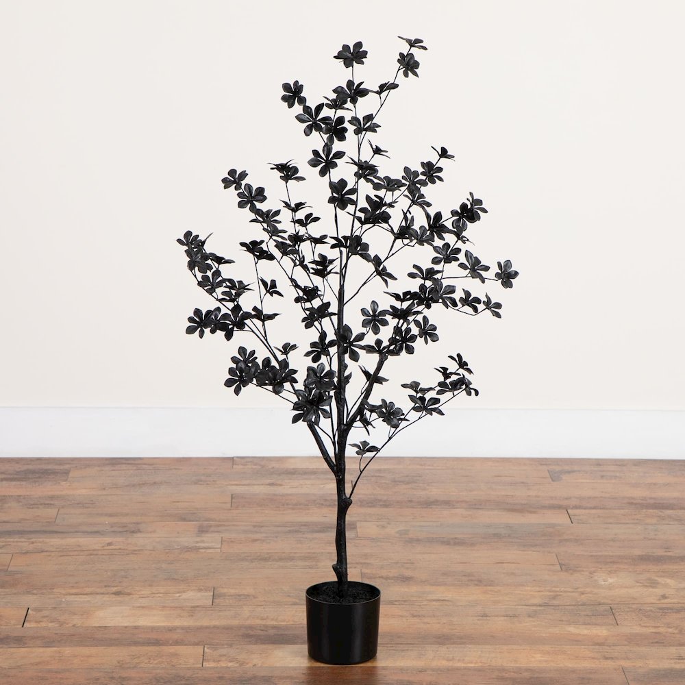 4ft. Artificial Halloween Black Enkianthus Tree
