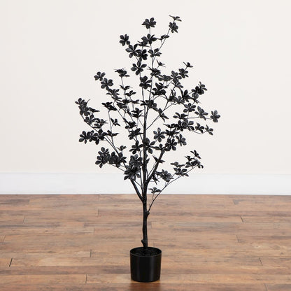4ft. Artificial Halloween Black Enkianthus Tree
