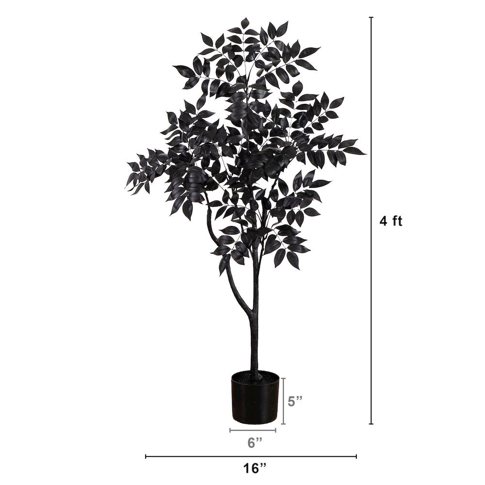 4ft. Artificial Halloween Black Sumac Tree