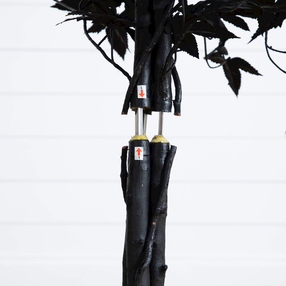 4ft. Artificial Halloween Black Maple Tree with Natural Trunk