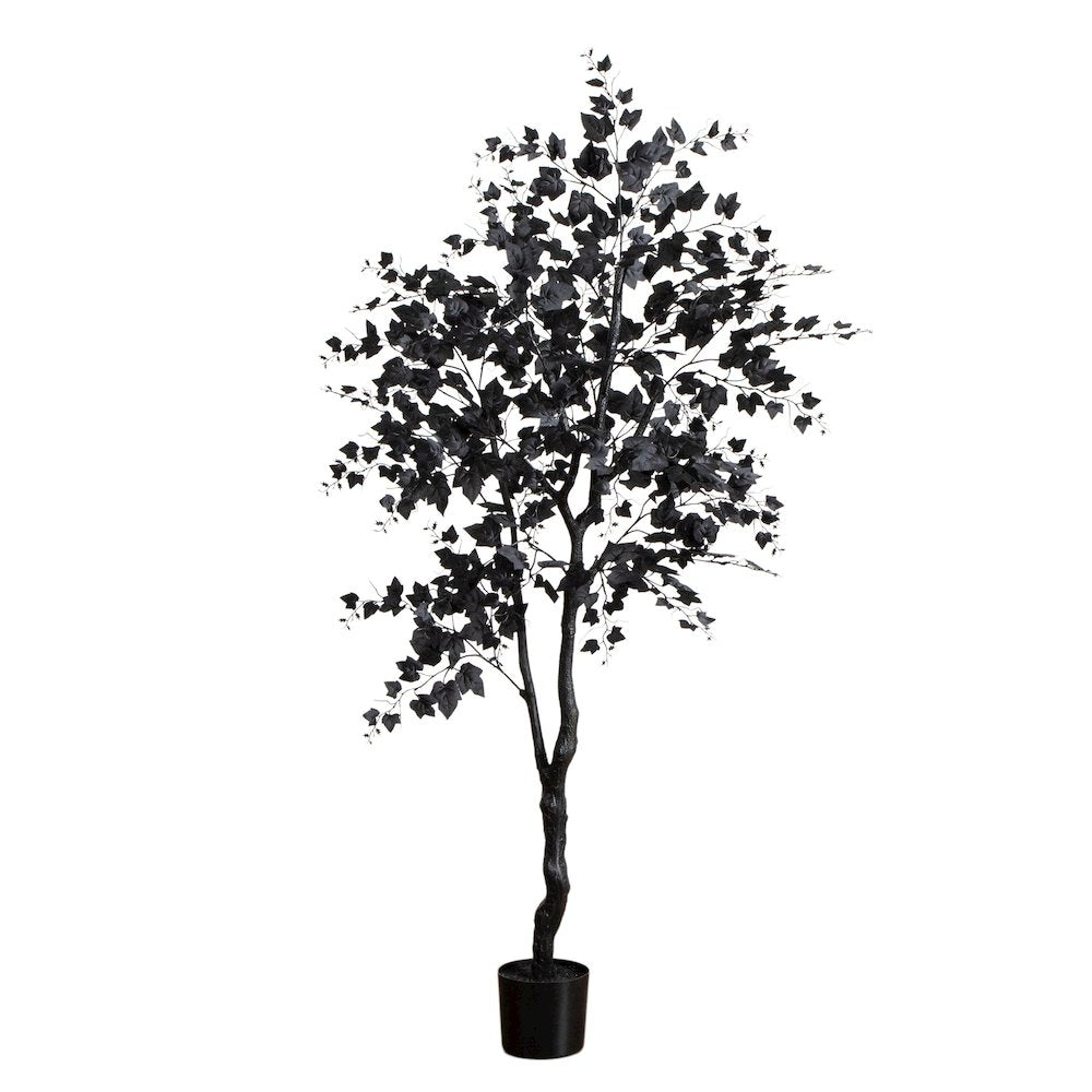 6ft. Artificial Halloween Black Maple Tree