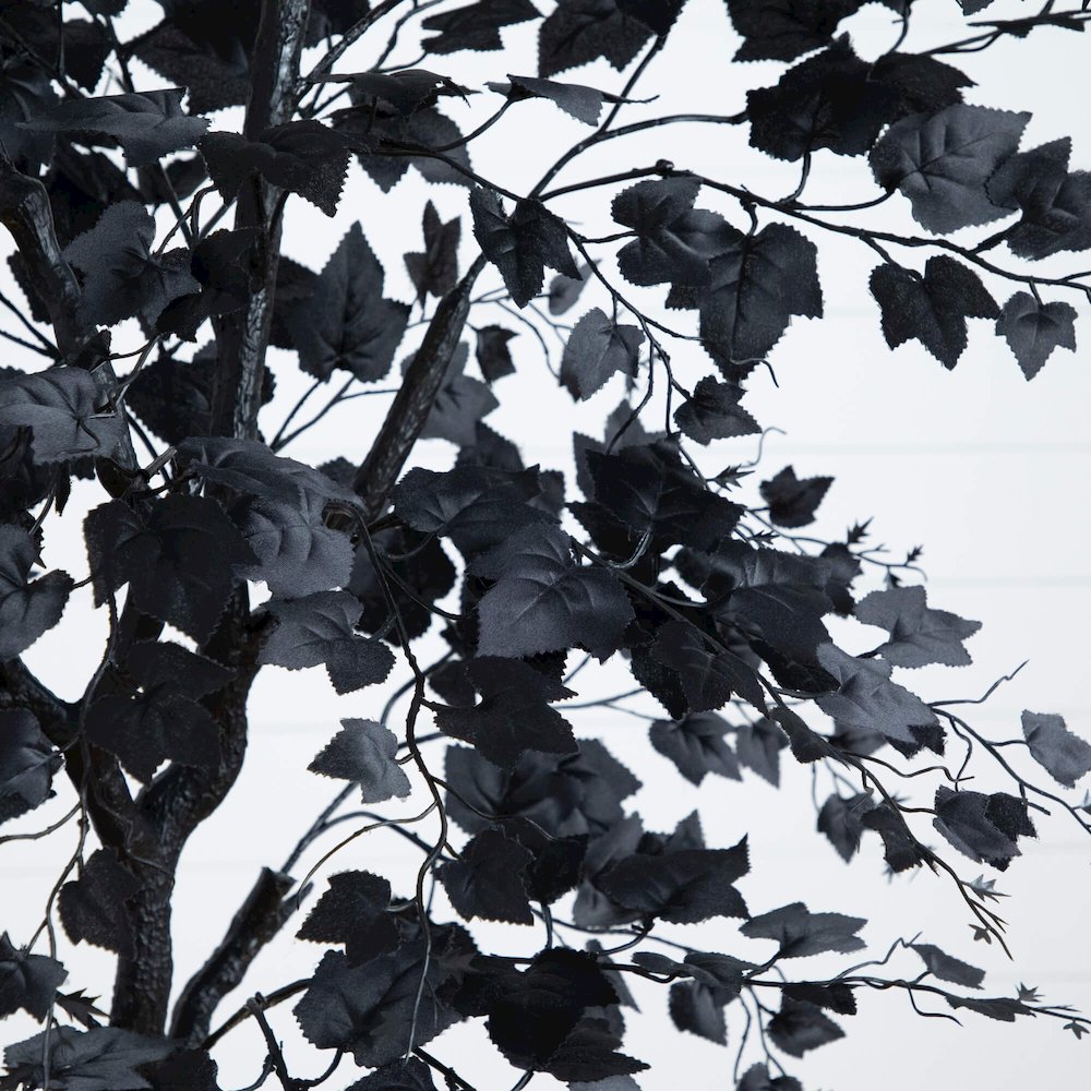 6ft. Artificial Halloween Black Maple Tree