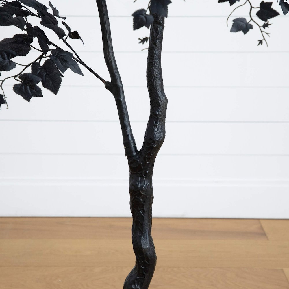 6ft. Artificial Halloween Black Maple Tree
