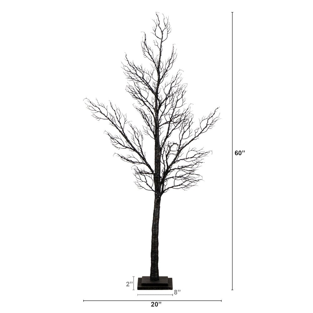 5ft. Pre-Lit Halloween Minimalist Twig Artificial Fall Tree with 240 LED Lights