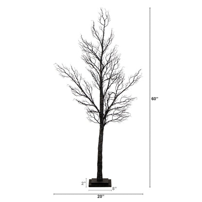 5ft. Pre-Lit Halloween Minimalist Twig Artificial Fall Tree with 240 LED Lights