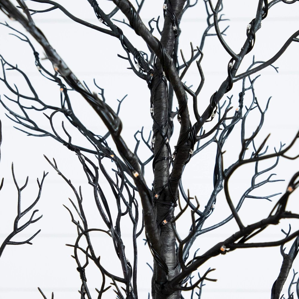 5ft. Pre-Lit Halloween Minimalist Twig Artificial Fall Tree with 240 LED Lights