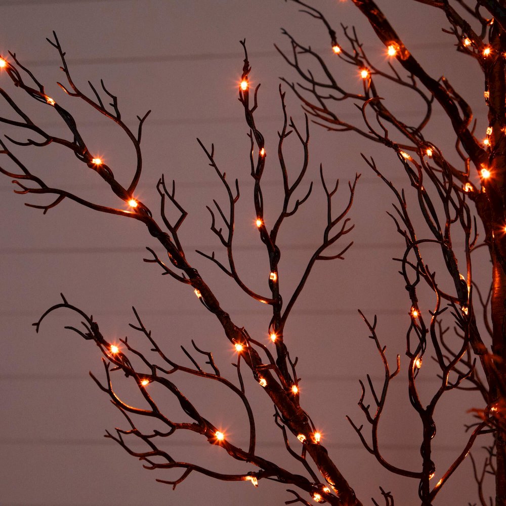 5ft. Pre-Lit Halloween Minimalist Twig Artificial Fall Tree with 240 LED Lights