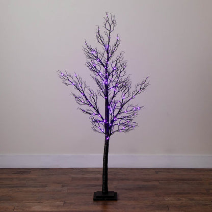 5ft. Pre-Lit Halloween Minimalist Twig Artificial Fall Tree with 240 LED Lights