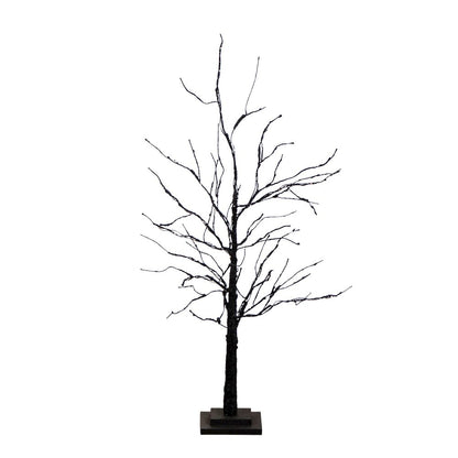3ft. Pre-Lit Halloween Black Twig Artificial Tree with 80 LED Lights