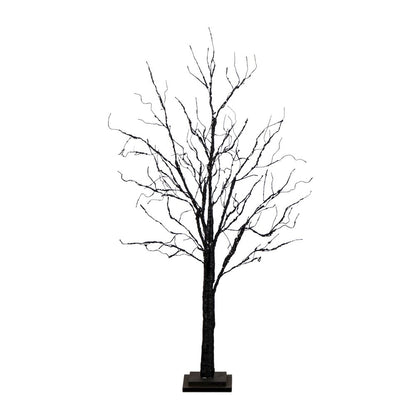 4ft. Pre-Lit Halloween Black Twig Artificial Tree with 180 LED Lights