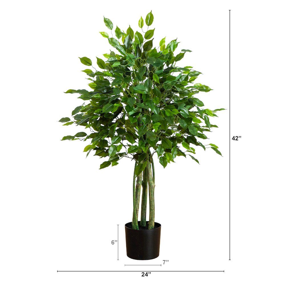 3.5ft. UV Resistant Artificial Ficus Tree (Indoor/Outdoor)
