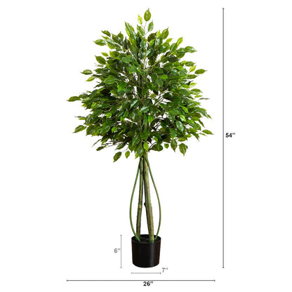 4.5ft. UV Resistant Artificial Ficus Tree (Indoor/Outdoor)