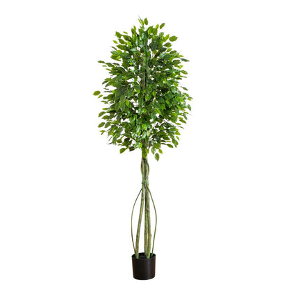 6.5ft. UV Resistant Artificial Ficus Tree (Indoor/Outdoor)