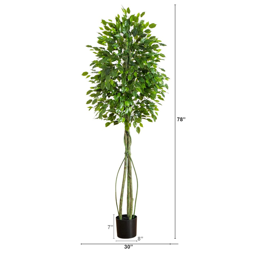 6.5ft. UV Resistant Artificial Ficus Tree (Indoor/Outdoor)