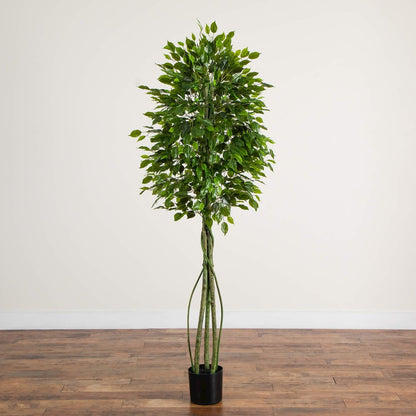 6.5ft. UV Resistant Artificial Ficus Tree (Indoor/Outdoor)