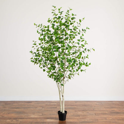 8ft. Artificial Birch Tree with Real Touch Leaves
