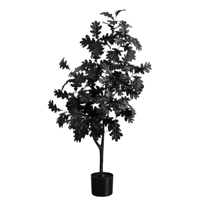 4ft. Artificial Halloween Black Oak Tree