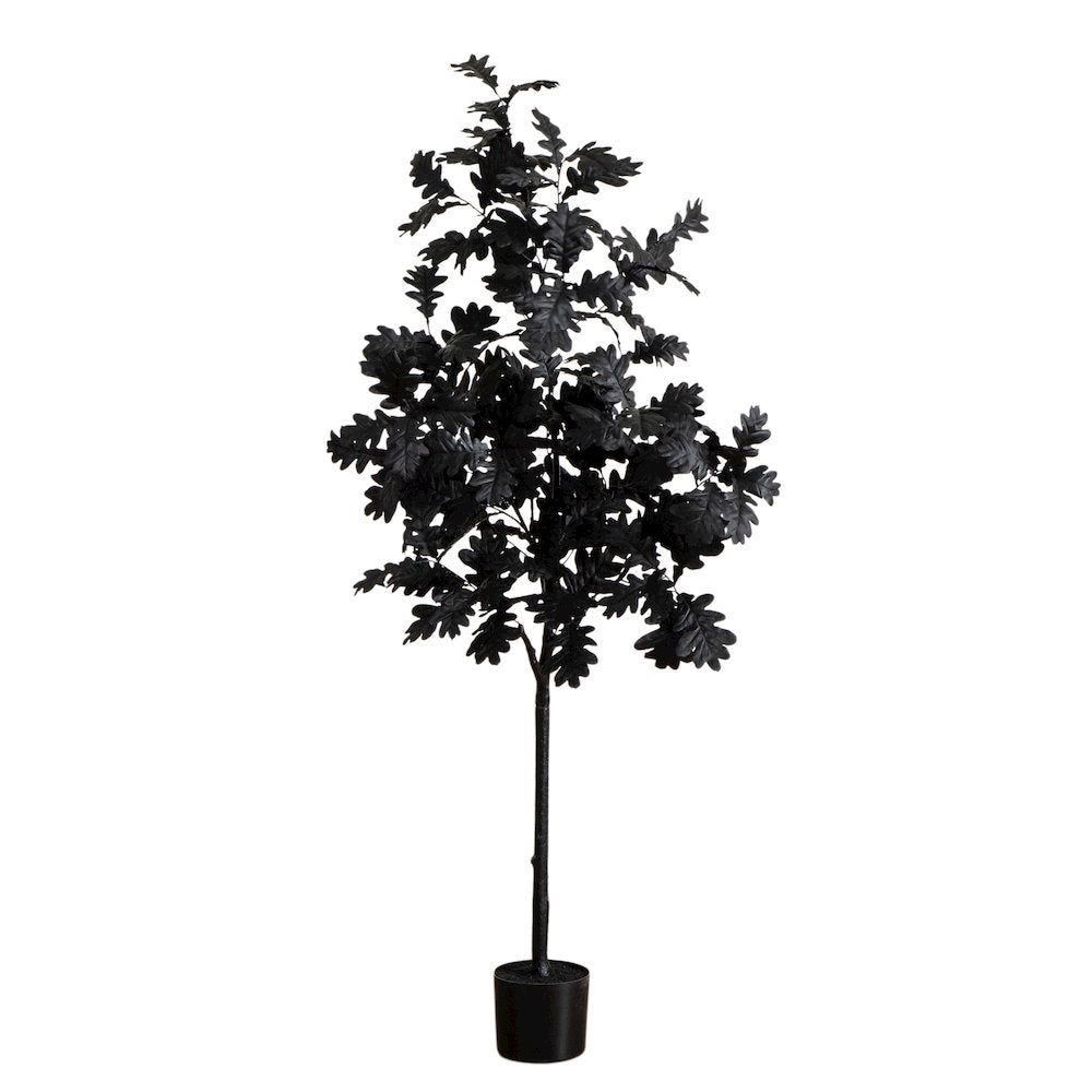 5ft. Artificial Halloween Black Oak Tree