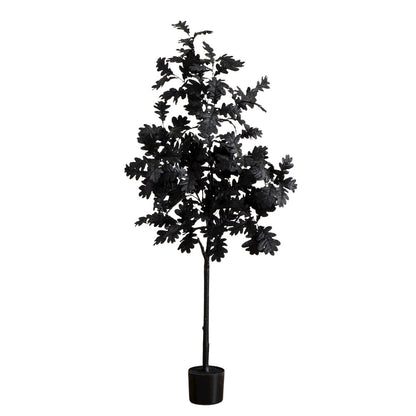 5ft. Artificial Halloween Black Oak Tree