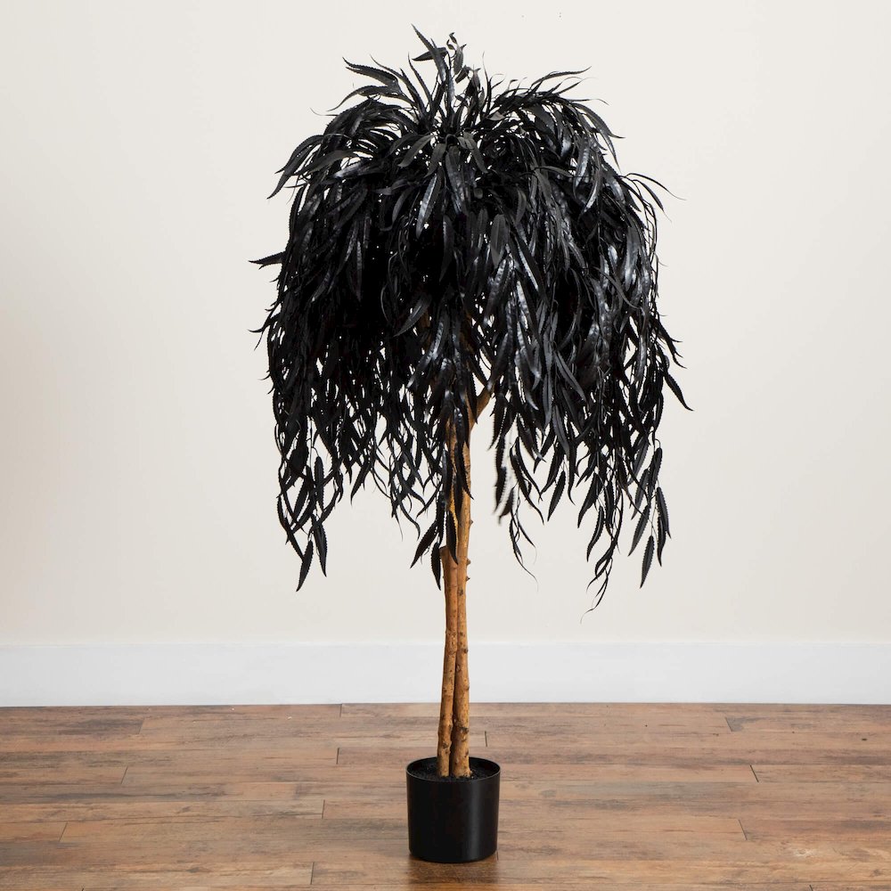 4ft. Artificial Halloween Black Willow Tree