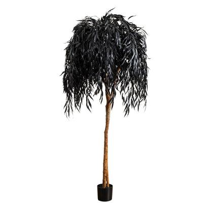 6ft. Artificial Halloween Black Willow Tree