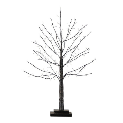 2ft. Pre-Lit Artificial Halloween Black Twig Tree with 210 LED Lights