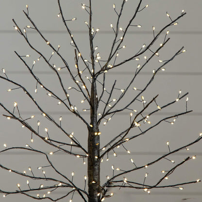 2ft. Pre-Lit Artificial Halloween Black Twig Tree with 210 LED Lights