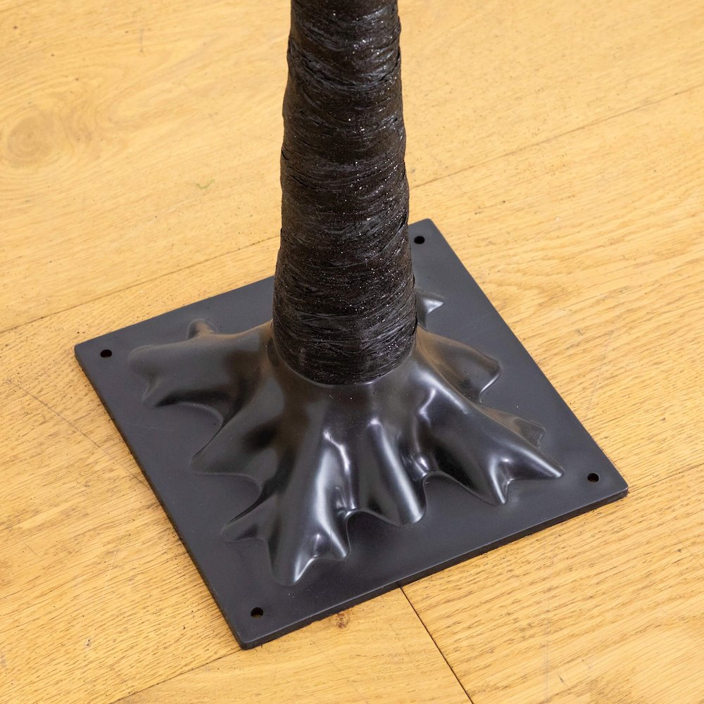 5ft. Pre-Lit Artificial Halloween Black Twig Tree with Bats and 50 LED Lights