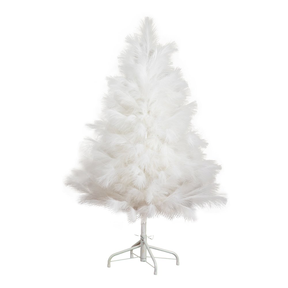 4ft. Artificial White Pampas Grass Christmas Tree