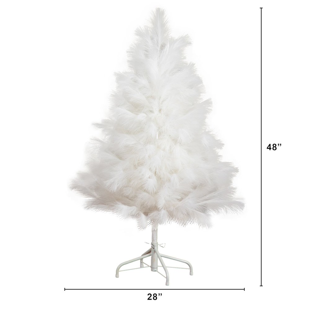 4ft. Artificial White Pampas Grass Christmas Tree