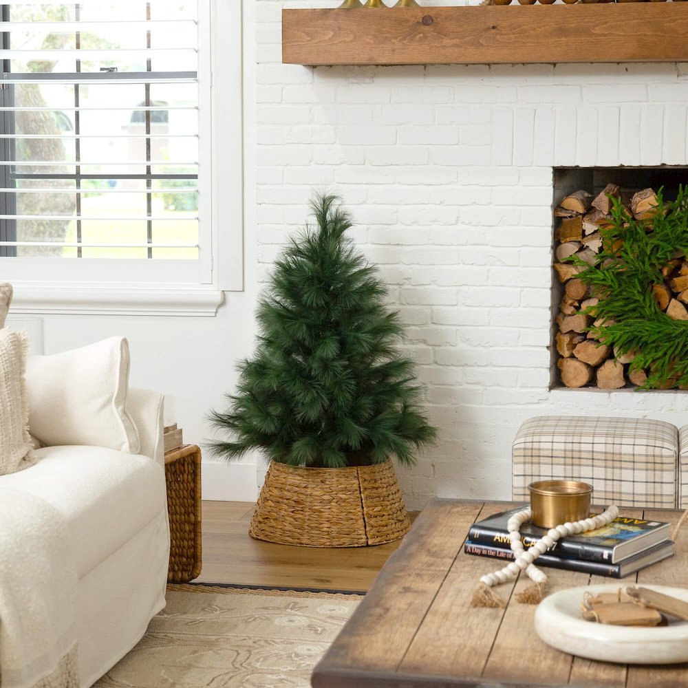 4ft. Artificial Green Pampas Grass Christmas Tree