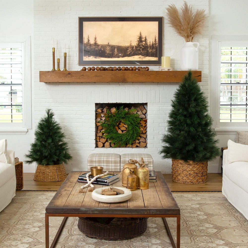 4ft. Artificial Green Pampas Grass Christmas Tree