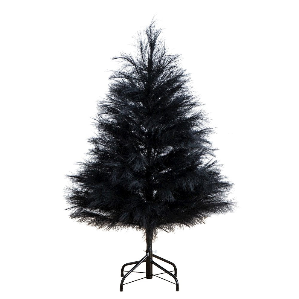 4ft. Artificial Halloween Black Pampas Grass Christmas Tree