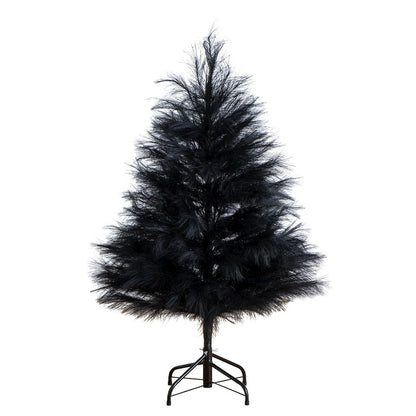 4ft. Artificial Halloween Black Pampas Grass Christmas Tree